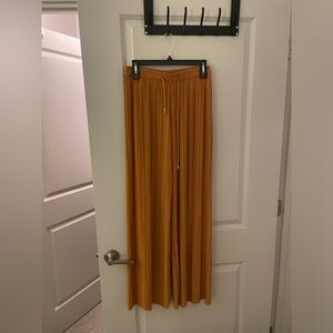 Wide leg orange pants